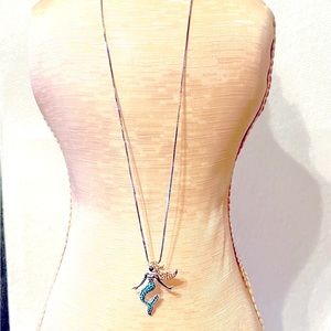 925 crystal mermaid pendant, chain included